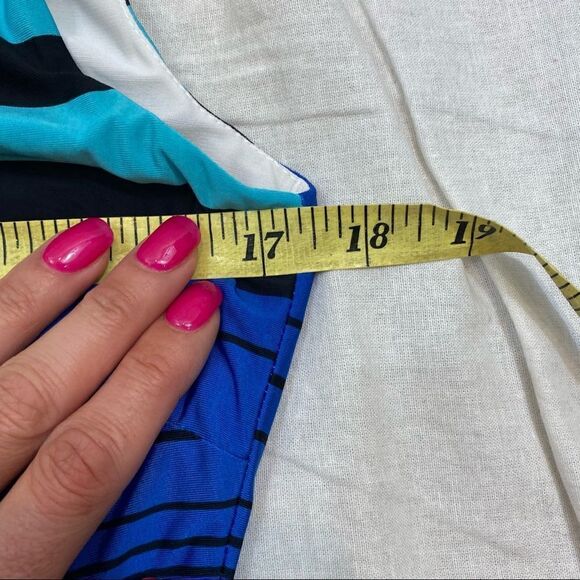 Cache Brand Midi Length Sleeveless‎ High Neck Striped Dress Size Small - Picture 11 of 11